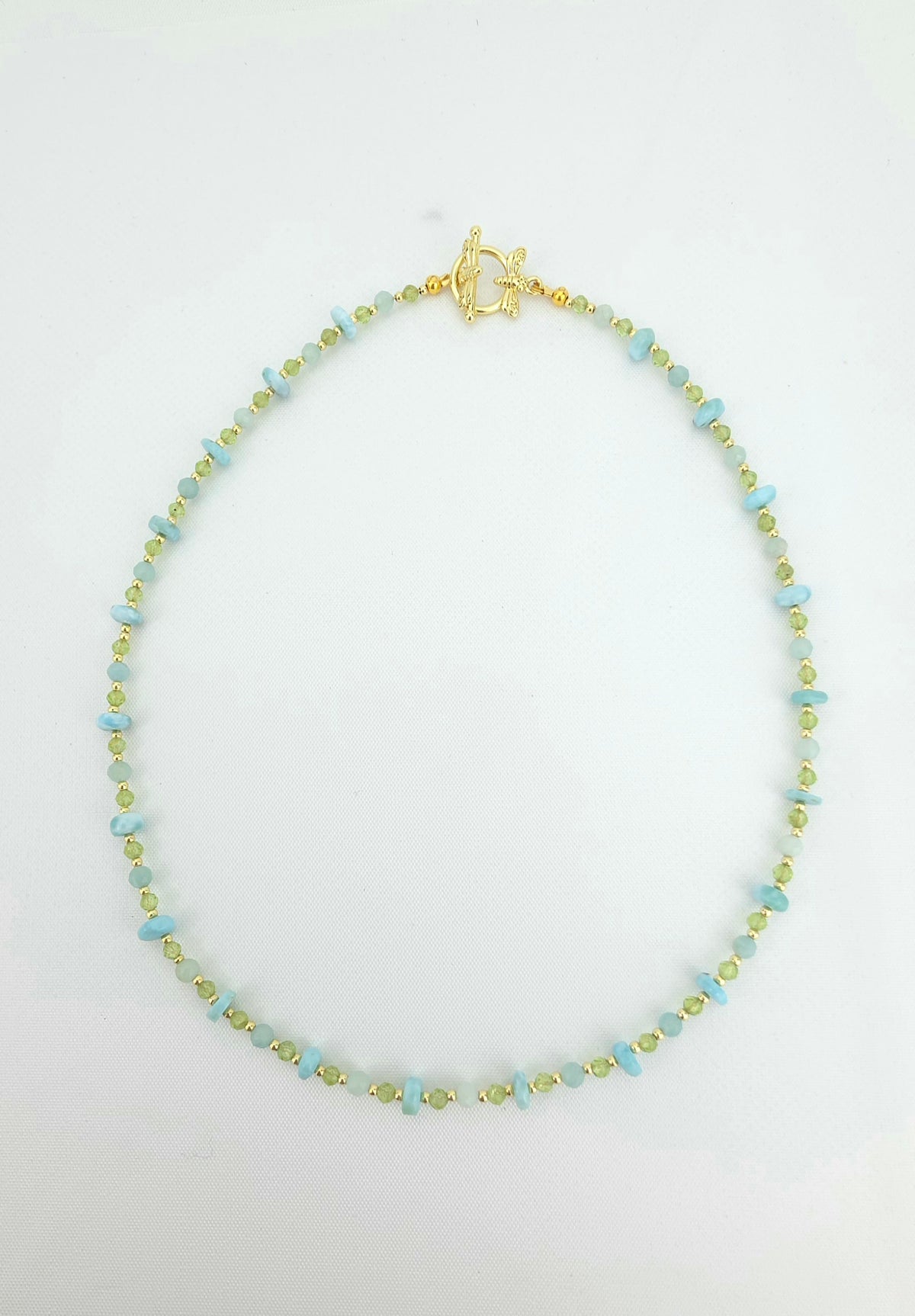 Larimar/peridot/aquamarine