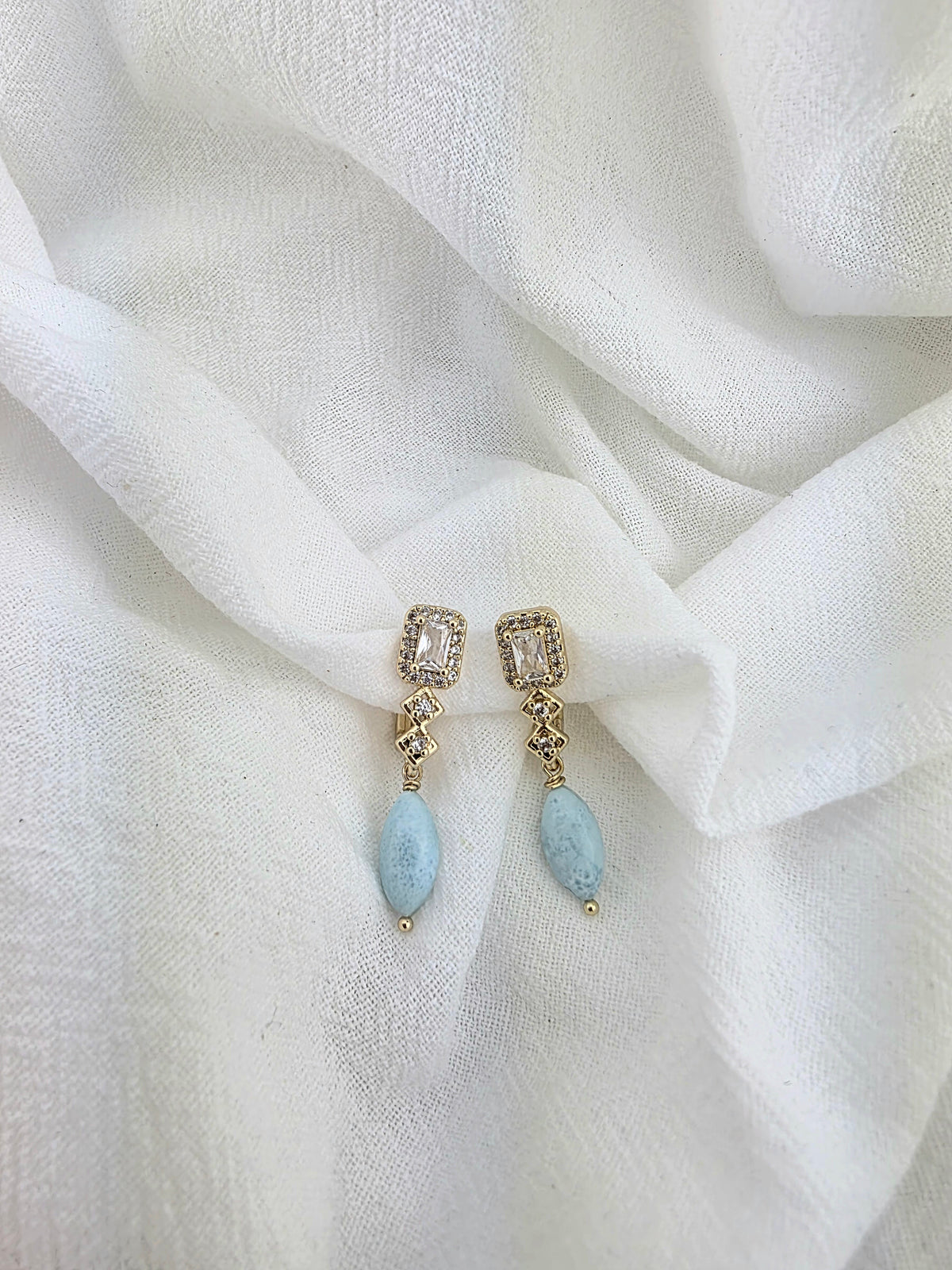 Larimar & Cubic Zirconia