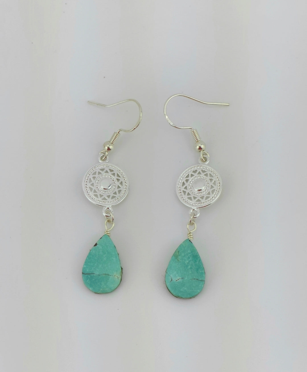 Tibetan Turquoise Silver dangles