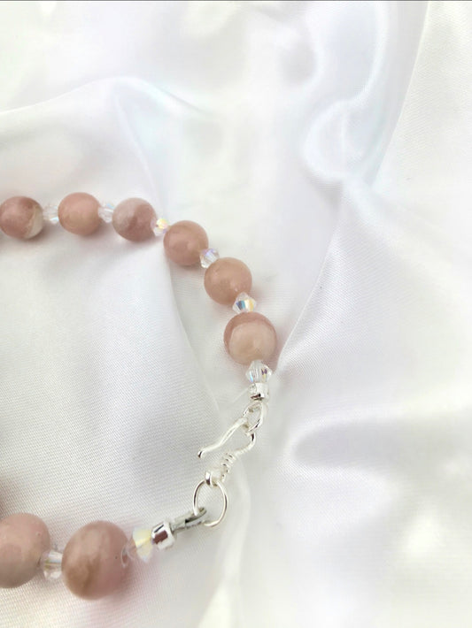Australian Pink Opal/Swarovski