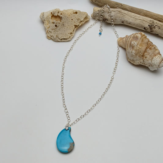Persian Turquoise Sterling Silver Chain