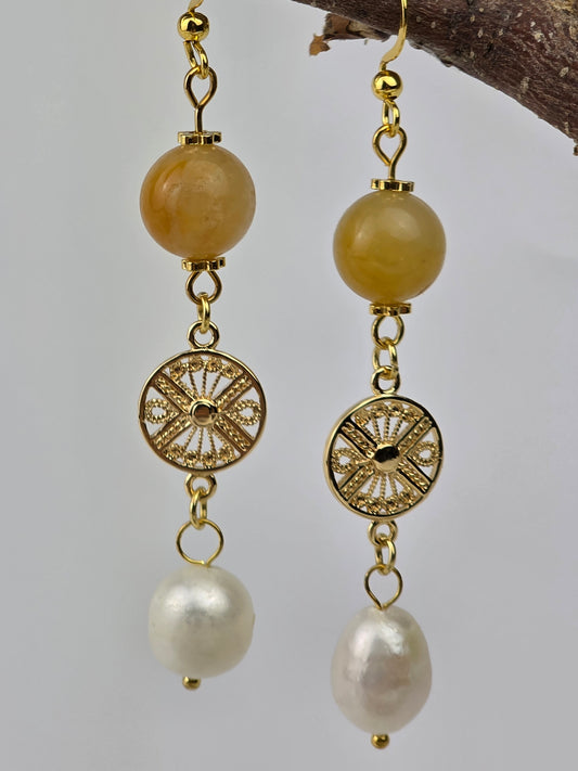 Topaz Pearl Dangles