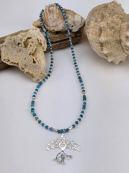 Apatite 925 Sterling silver pendant