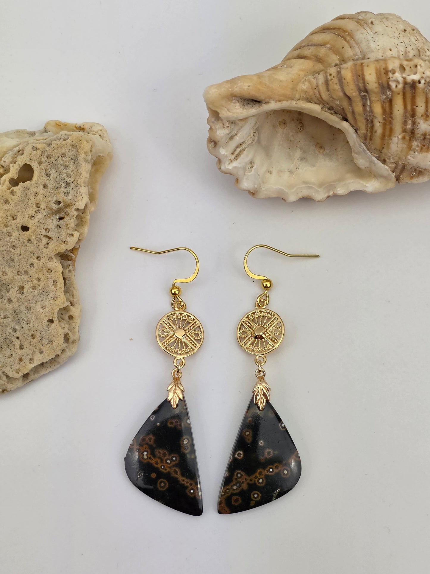 Earth Spirit Dangles: Turritella Agate