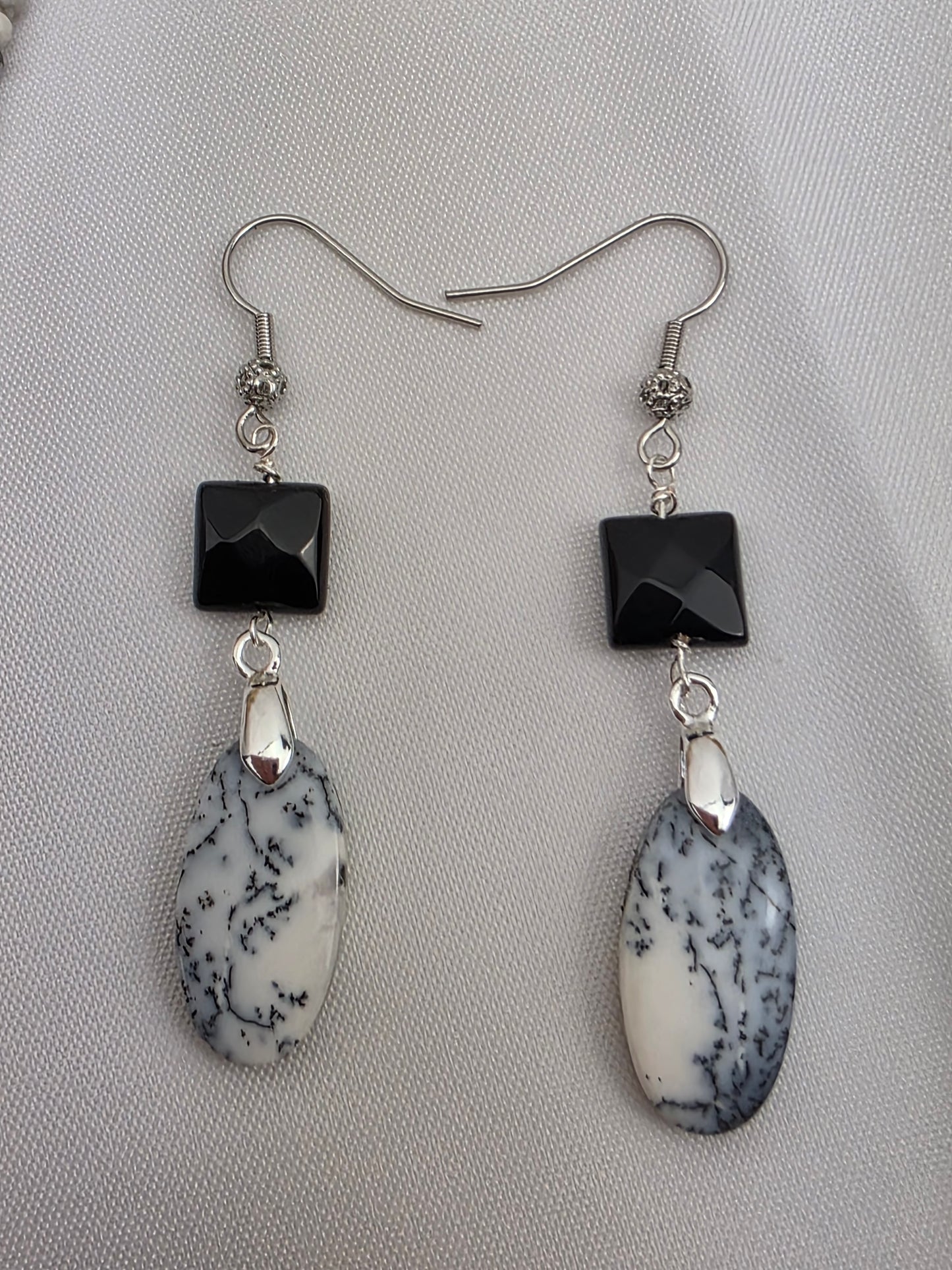 Dendrite Opal Set dangles and necklace