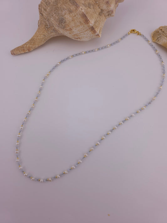 Blue Calm AAAA Pearl Necklace