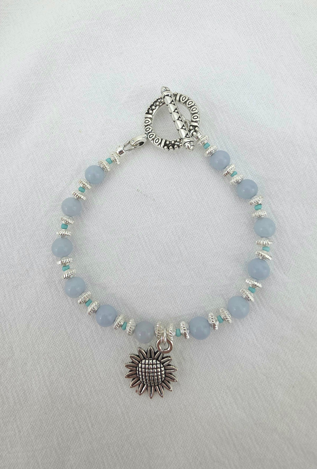 Blue Chalcedony/Tibetan Silver.