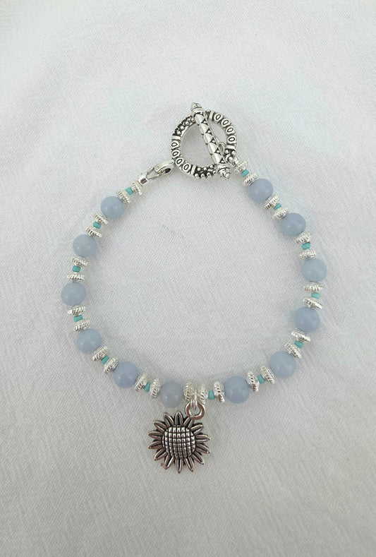 Blue Chalcedony/Tibetan Silver.