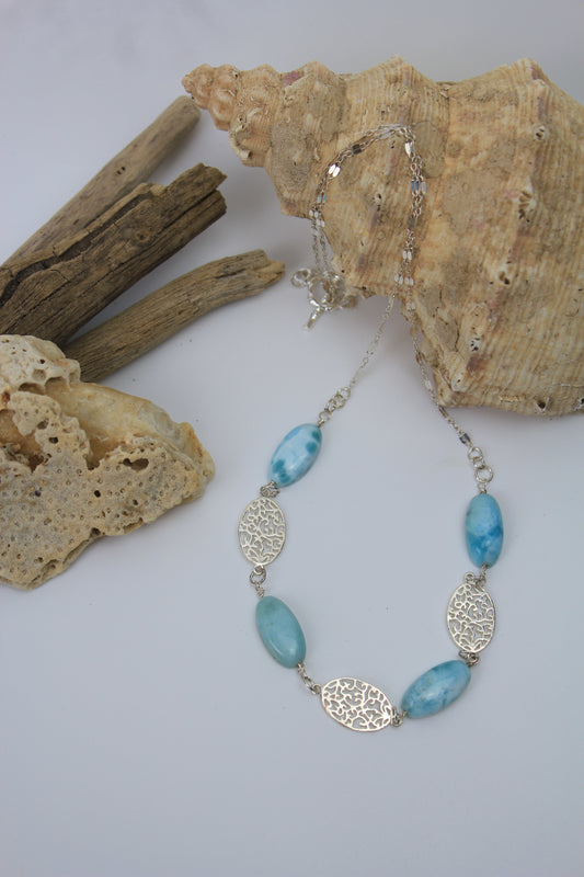 Dominican Larimar/925 Sterling Silver