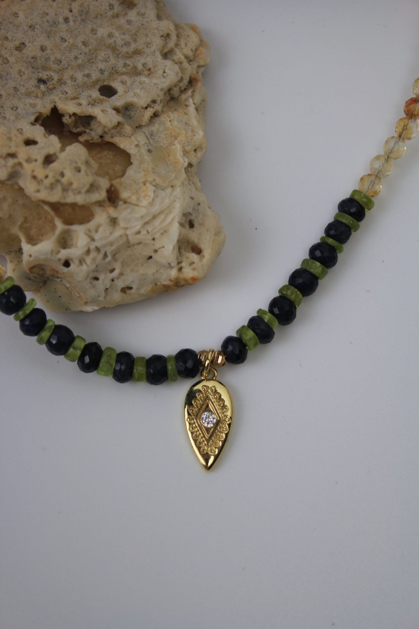 Liora Starry Sky Apatite & Peridot Necklace