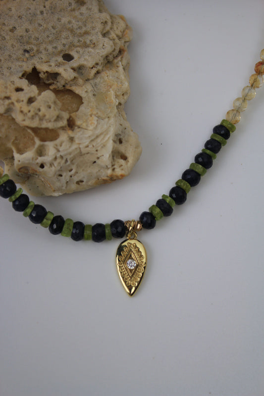 Liora Starry Sky Apatite & Peridot Necklace