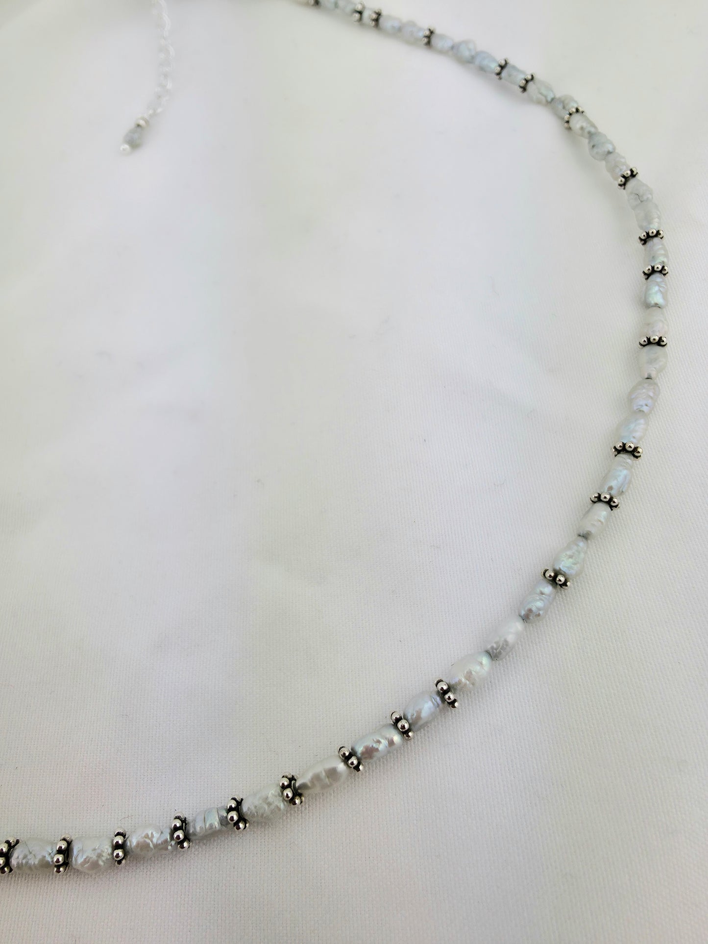 Vintage Japanese Pearls/ Oxidised 925S