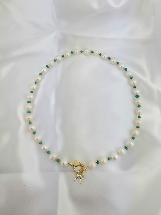8mm pearls/Ethiopian Turquoise