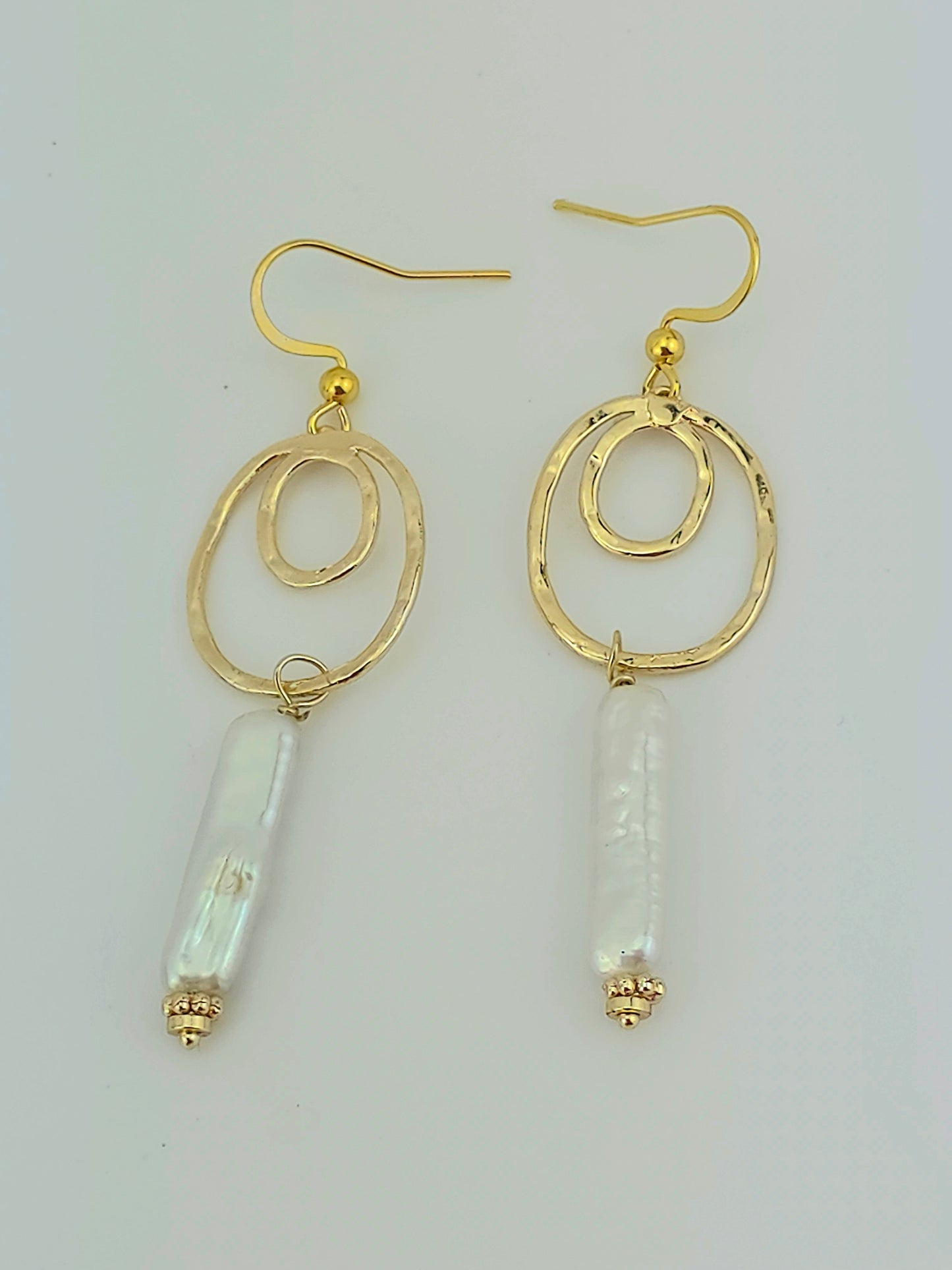 Boho chic pearl dangles