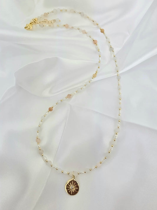 Pink Aventurine/Japanese Pearls