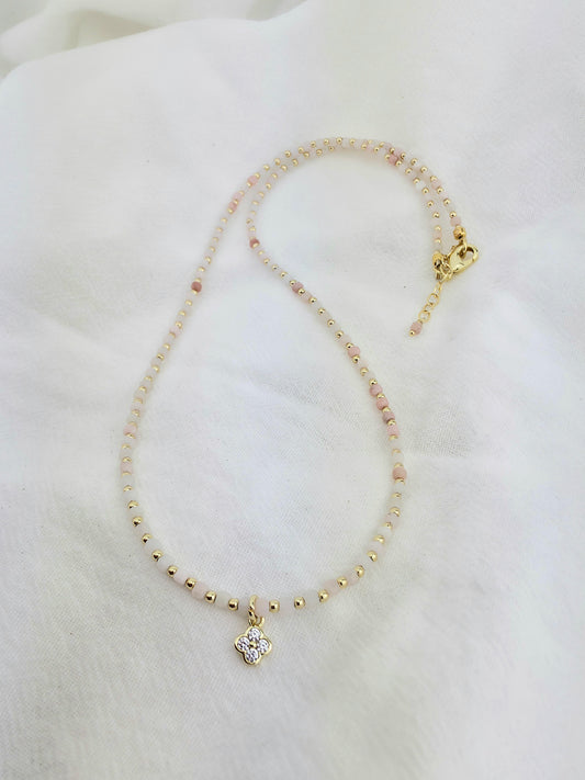 Pink 2mm cube  Opal