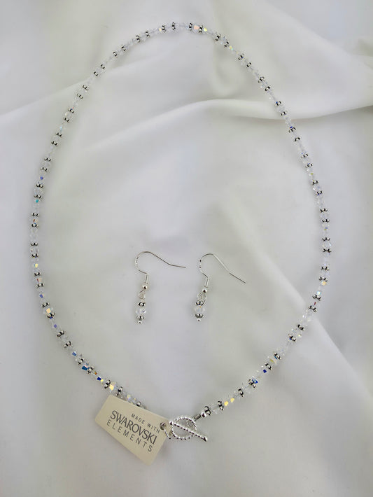 Genuine Swarovski/925 Oxidised Sterling Silver
