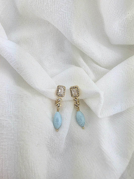 Larimar & Cubic Zirconia