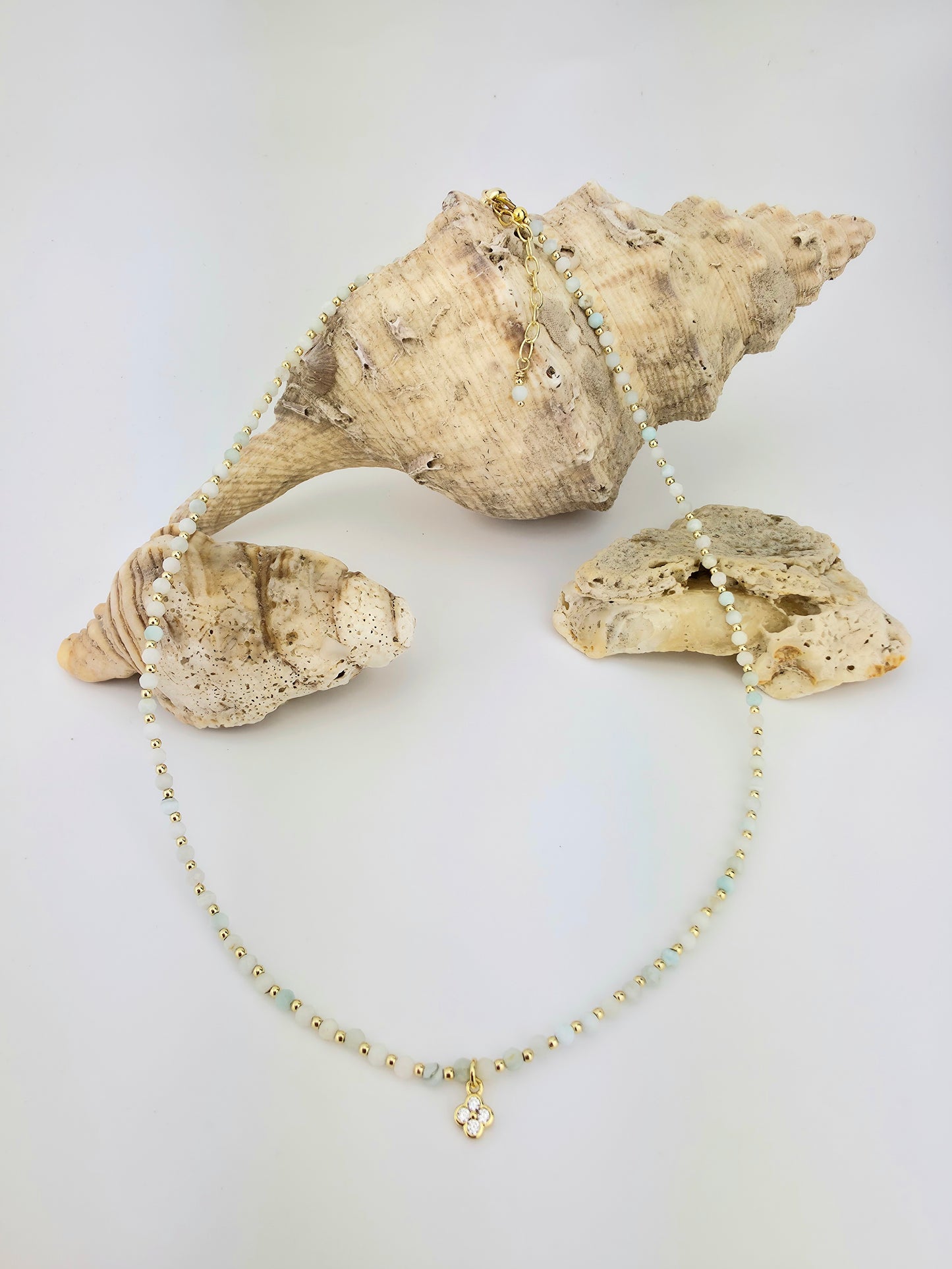 Faceted Larimar 3mm beads