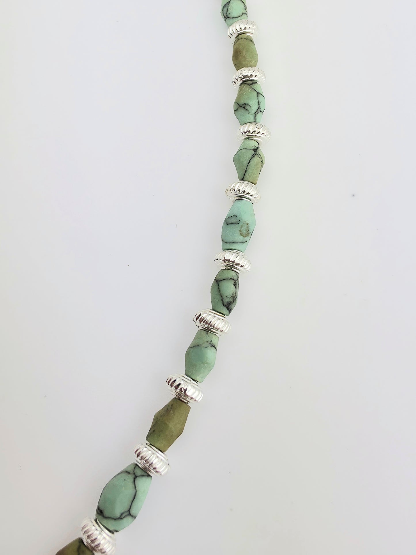 Organic Afghan Turquoise/Tibetan Silver