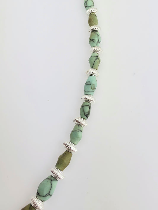 Organic Afghan Turquoise/Tibetan Silver