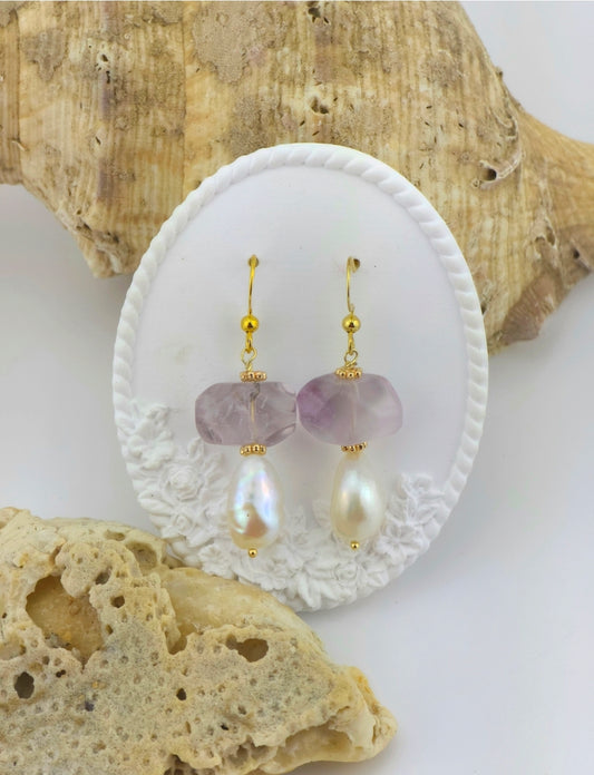 Lavender raw Fluorite