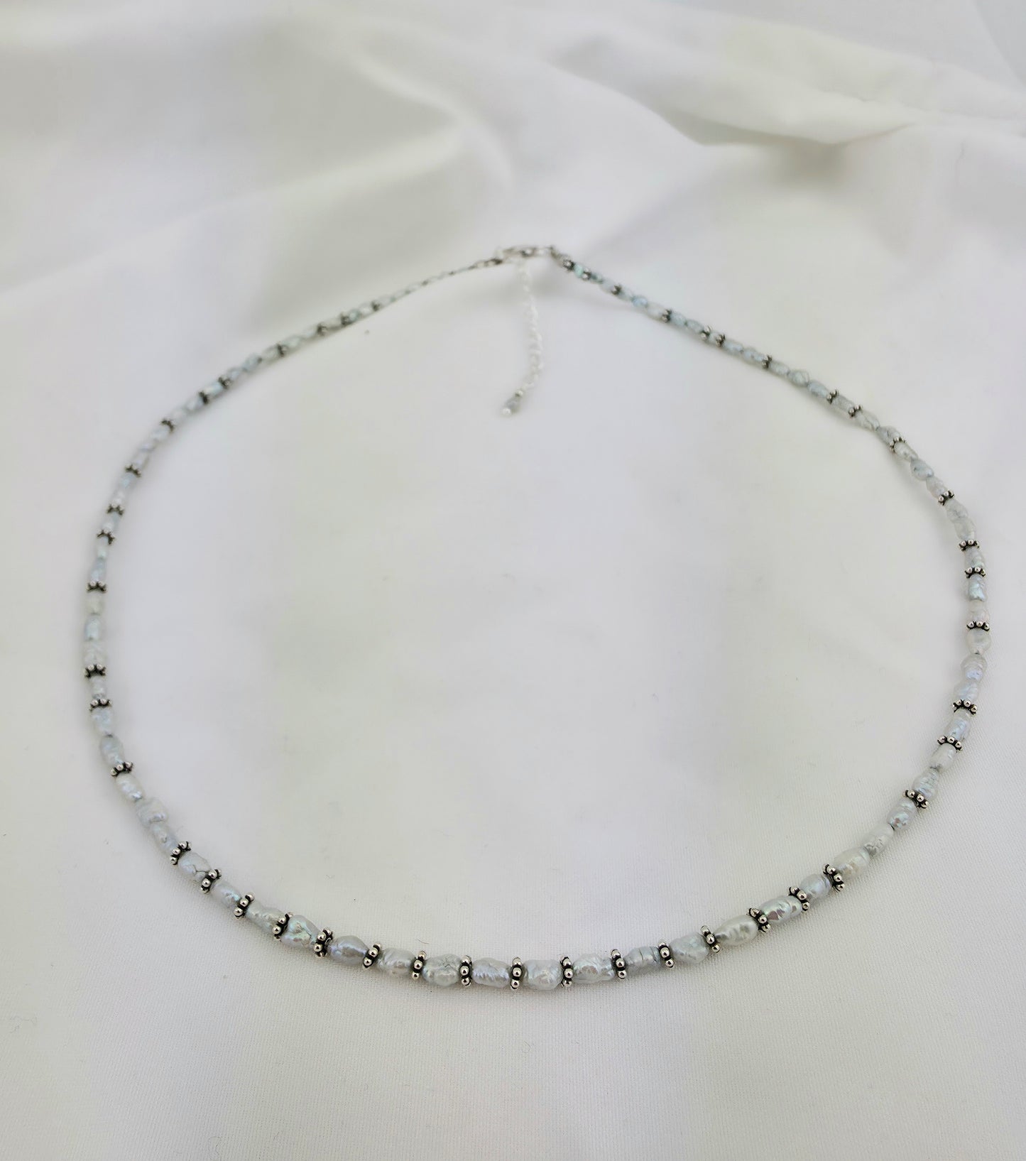 Vintage Japanese Pearls/ Oxidised 925S