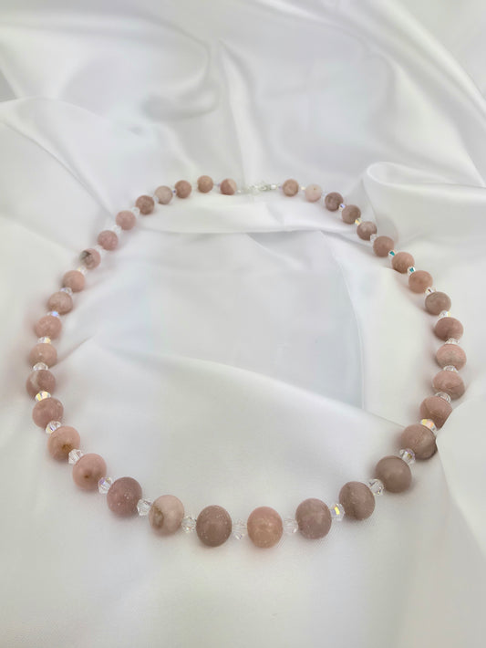 Australian Pink Opal/Swarovski