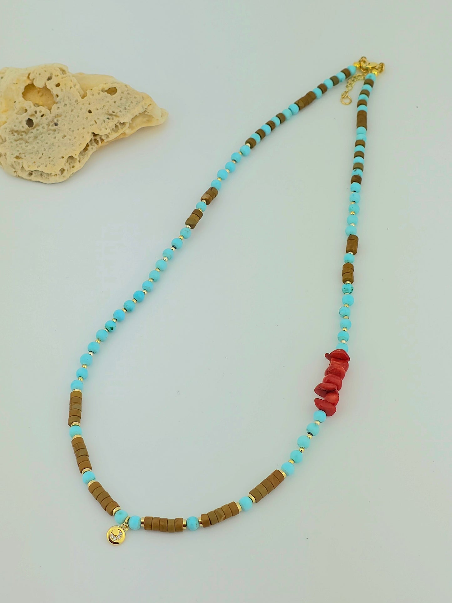 Peruvian laghonblue opal/woodlace/coral