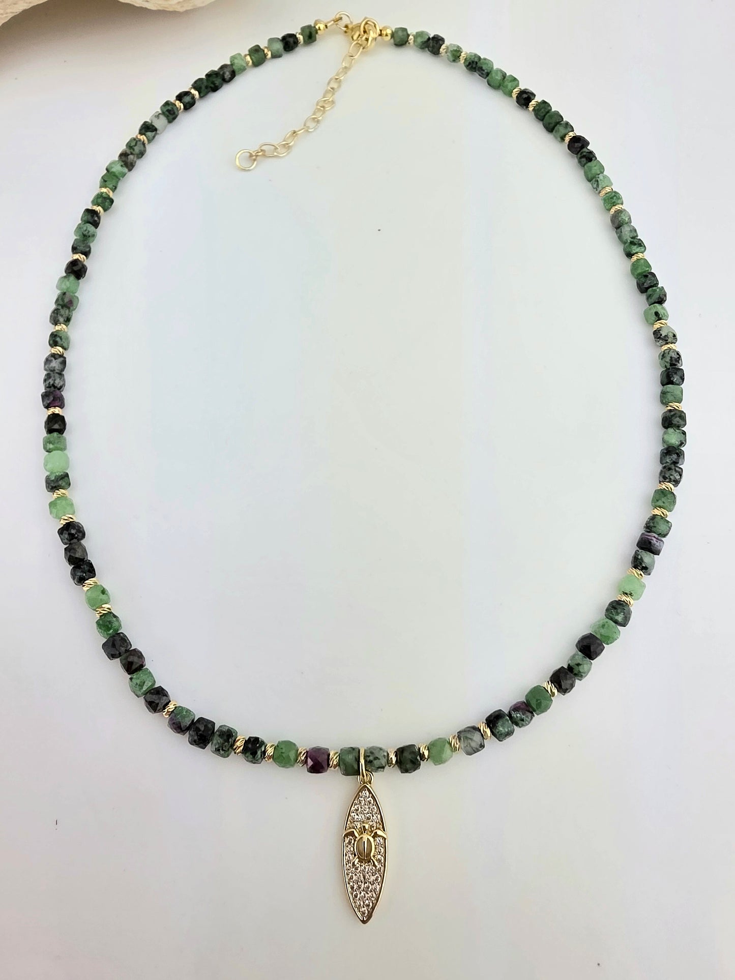 Ruby Zoisite/Sea Turtle Pendant