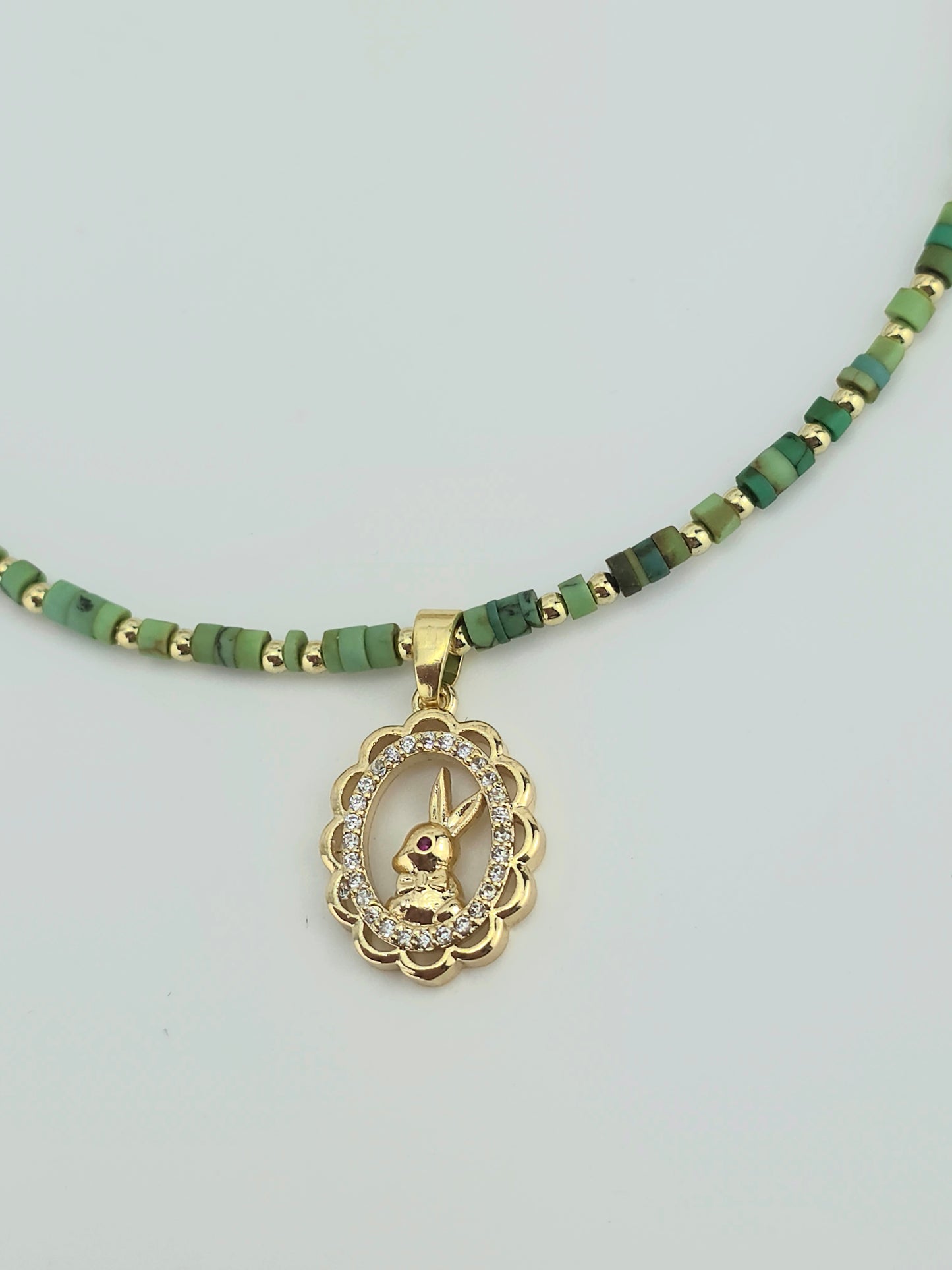 Afghan Lime Turquoise/Rabbit zc charm