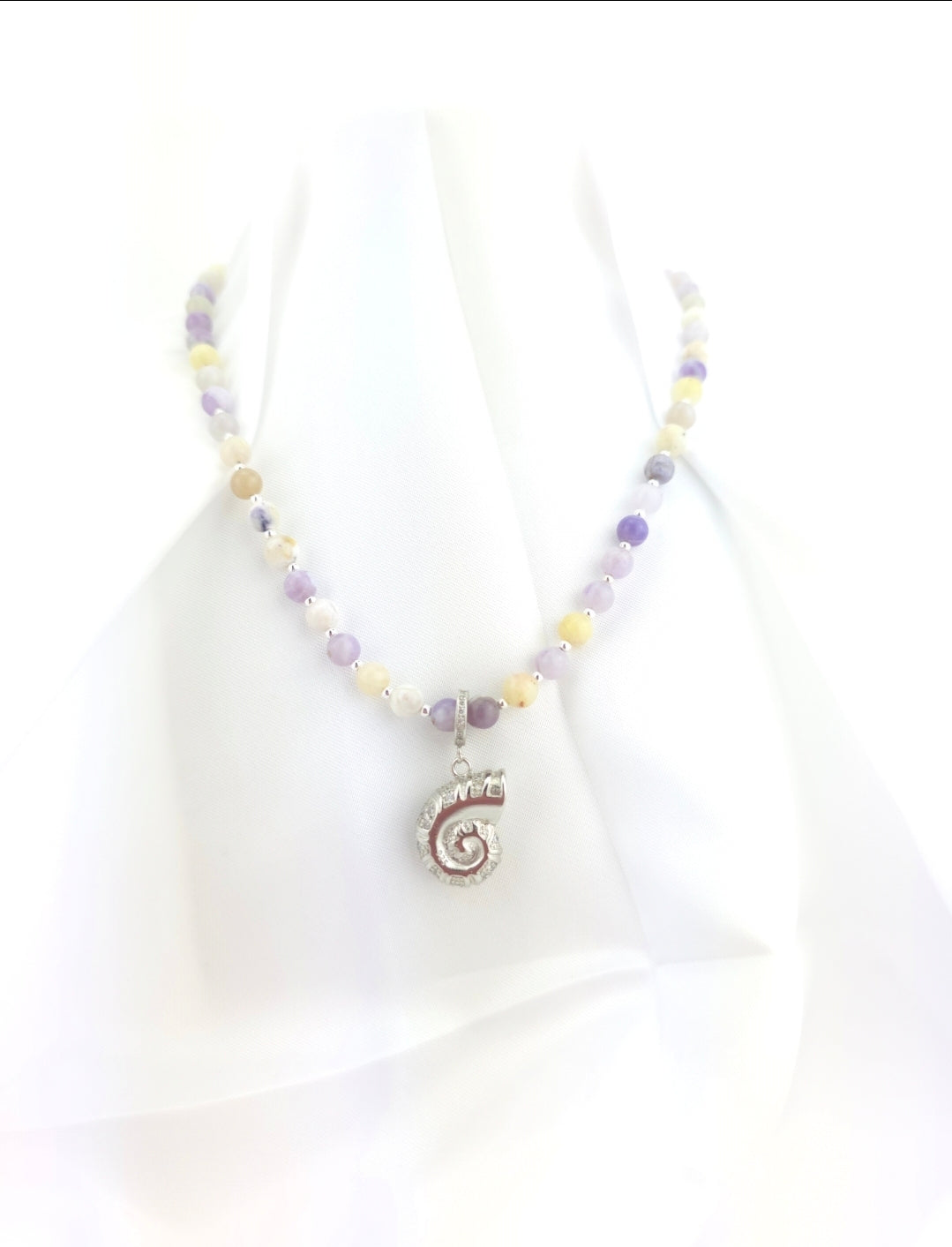 Australian purple opal/925 Sterling Silver shell pendant