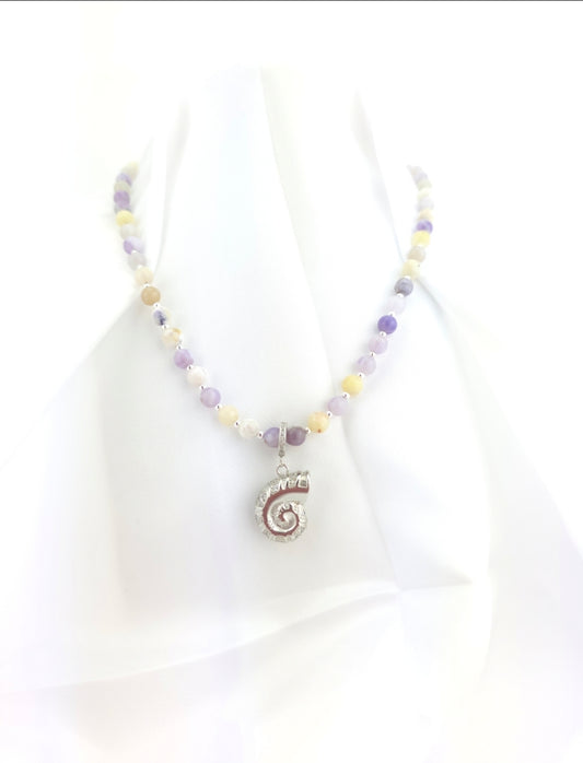 Morado opal/925 Sterling Silver shell pendant